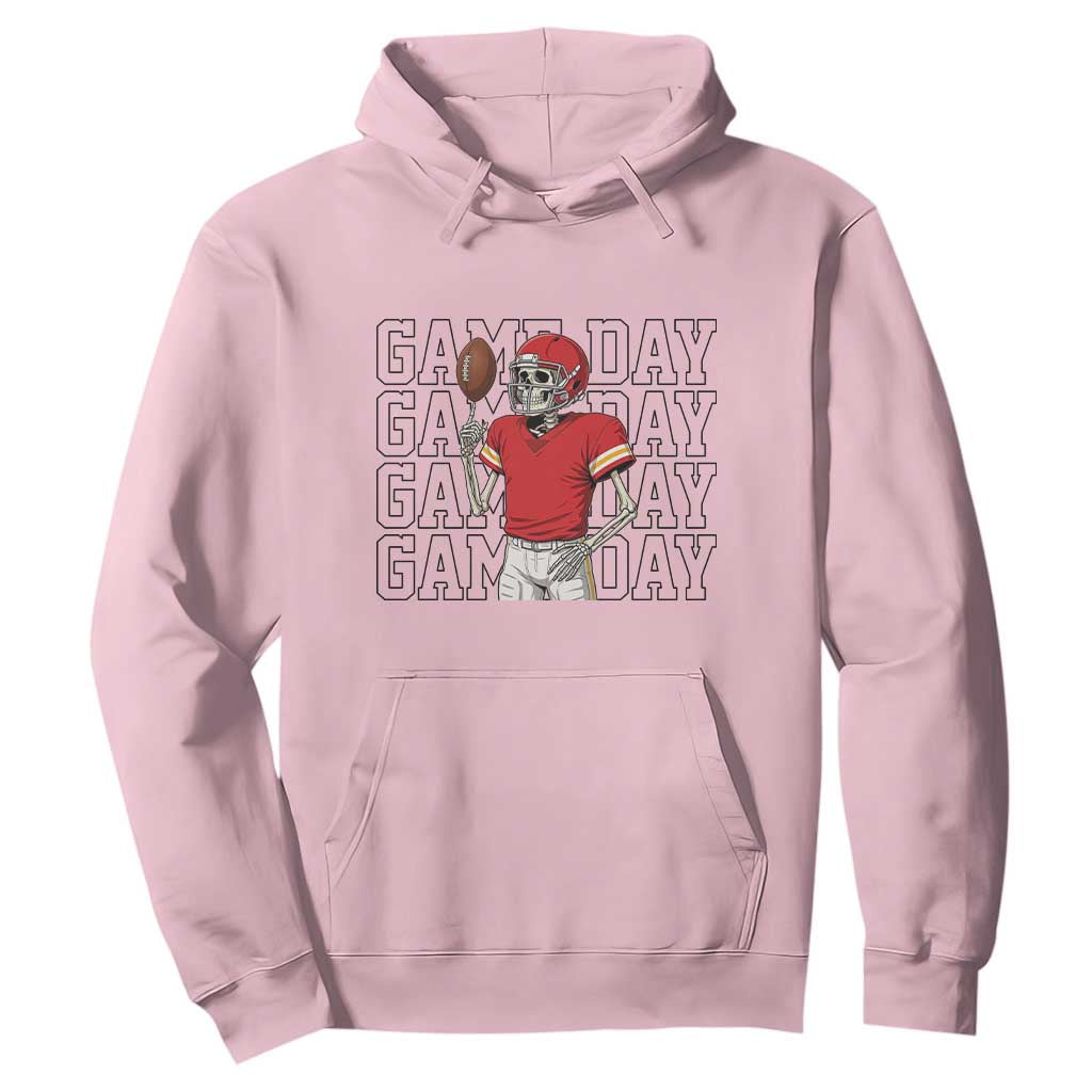 Funny Skeleton Dark Football Hoodie Sport Humor Gift TS12 Light Pink Print Your Wear