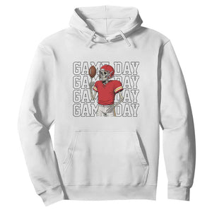 Funny Skeleton Dark Football Hoodie Sport Humor Gift TS12 White Print Your Wear
