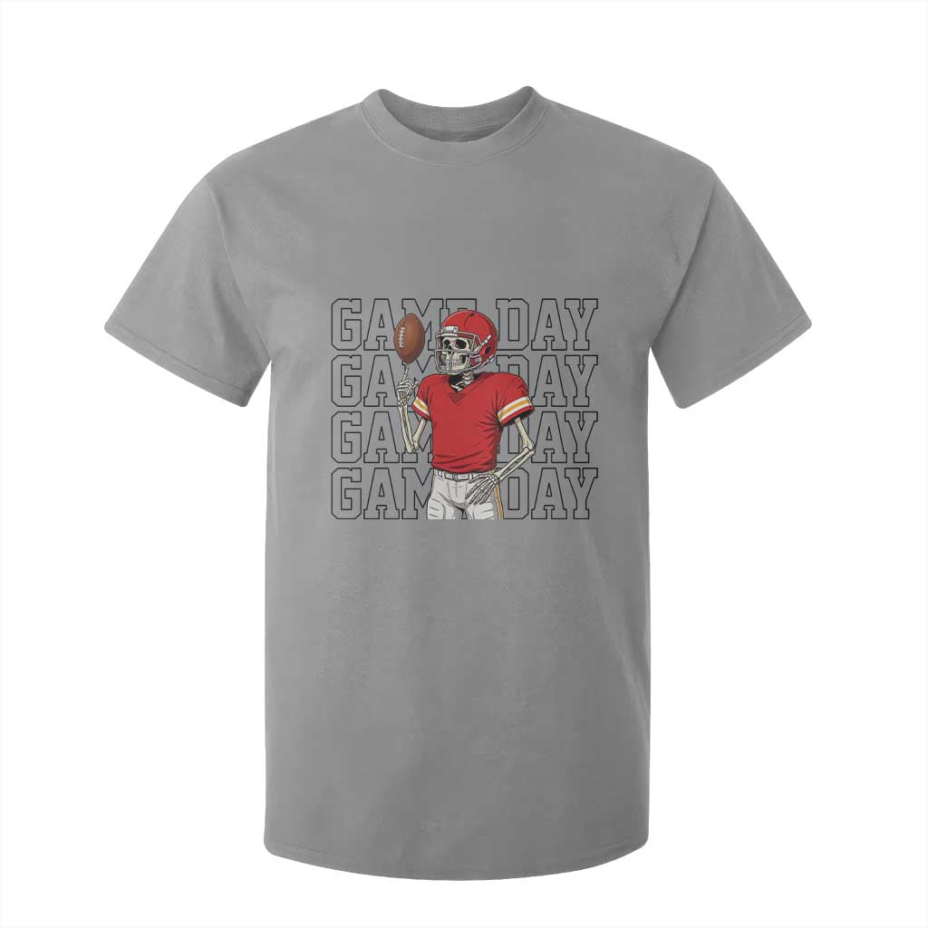 Funny Skeleton Dark Football T Shirt For Kid Sport Humor Gift TS12 Sport Gray Print Your Wear