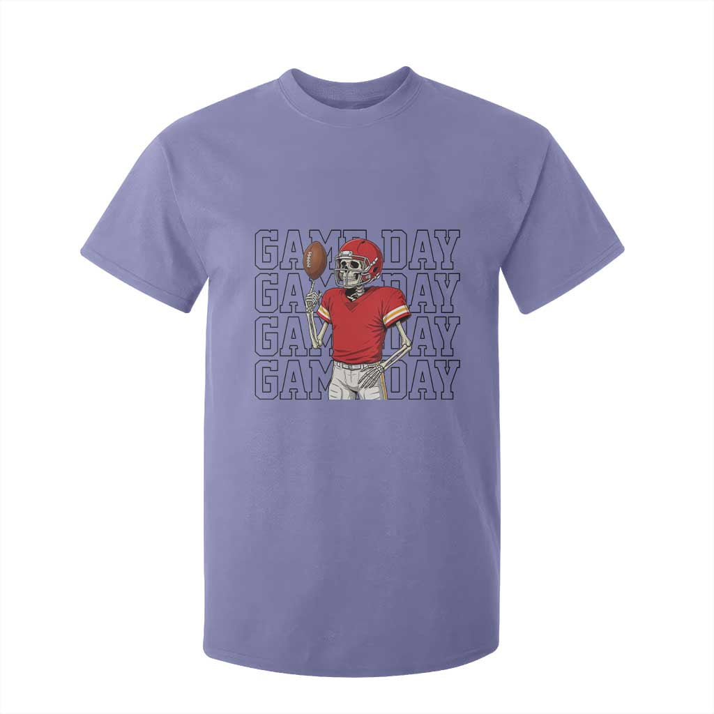 Funny Skeleton Dark Football T Shirt For Kid Sport Humor Gift TS12 Violet Print Your Wear