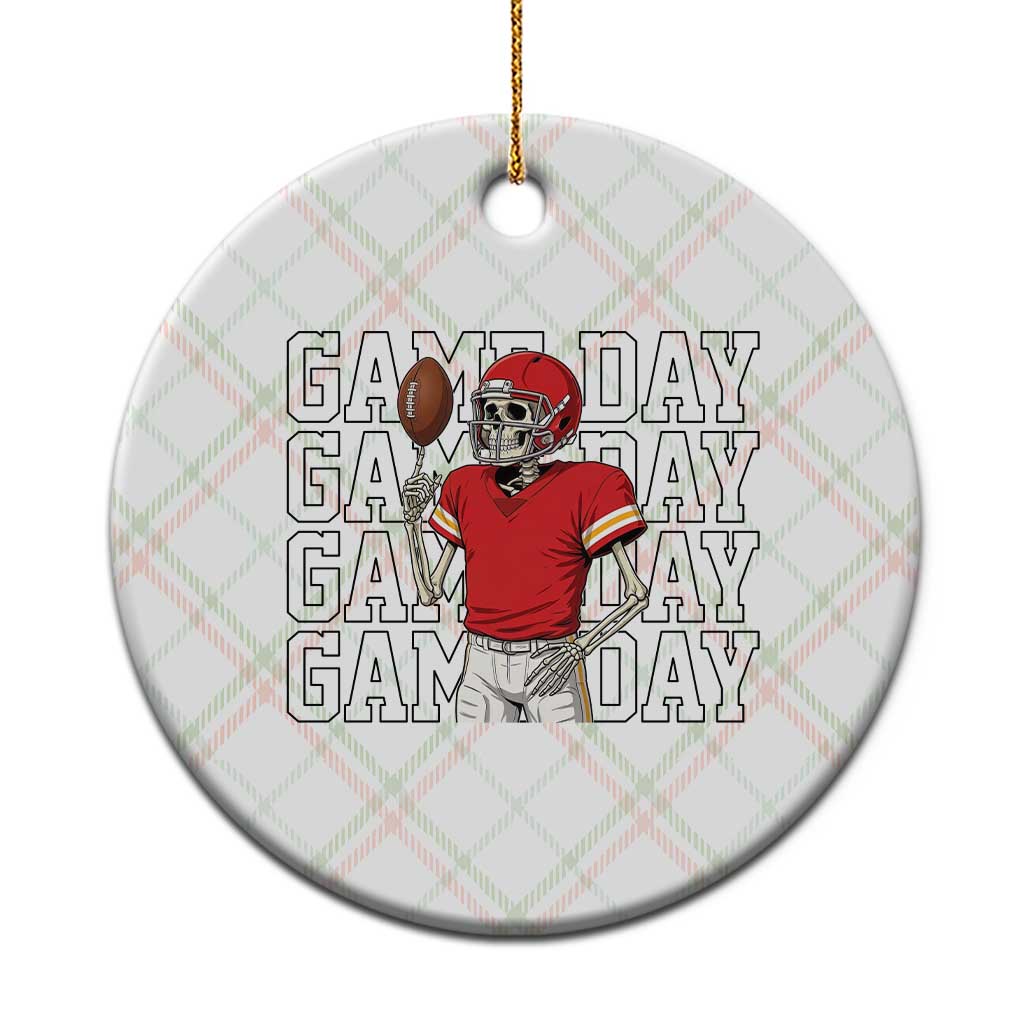 Funny Skeleton Dark Football Ceramic Ornament Sport Humor Gift TS12 1pc Christmas Plaid Print Your Wear
