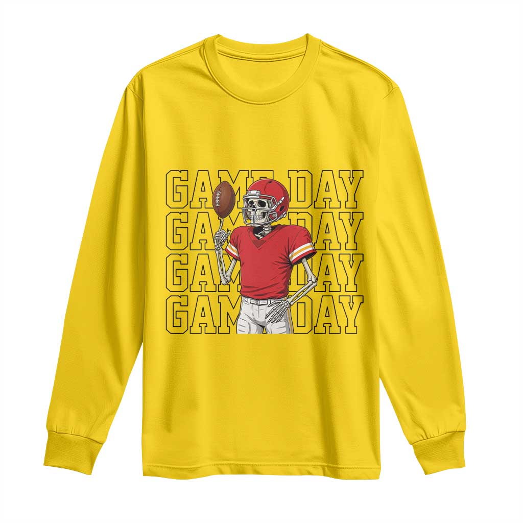 Funny Skeleton Dark Football Long Sleeve Shirt Sport Humor Gift TS12 Daisy Print Your Wear