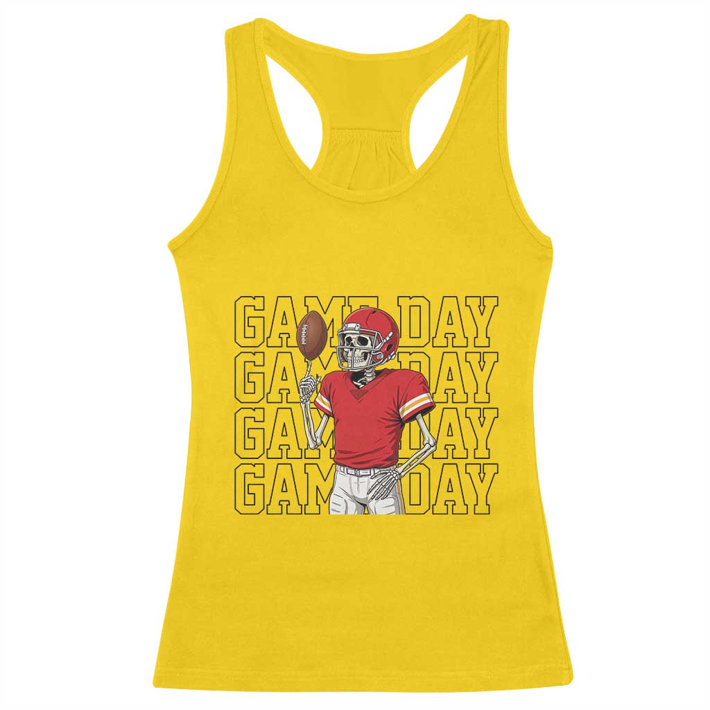 Funny Skeleton Dark Football Racerback Tank Top Sport Humor Gift TS12 Daisy Print Your Wear
