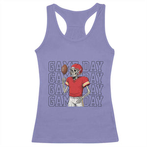 Funny Skeleton Dark Football Racerback Tank Top Sport Humor Gift TS12 Violet Print Your Wear