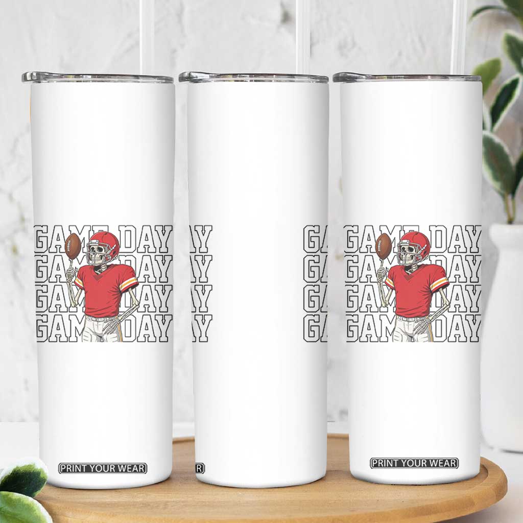 Funny Skeleton Dark Football Skinny Tumbler Sport Humor Gift TS12 Print Your Wear