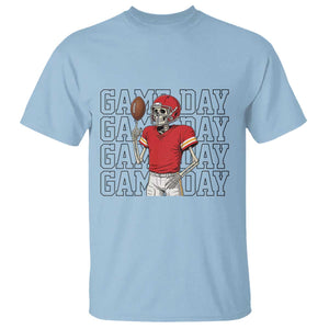 Funny Skeleton Dark Football T Shirt Sport Humor Gift TS12 Light Blue Print Your Wear