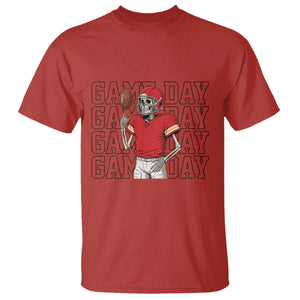 Funny Skeleton Dark Football T Shirt Sport Humor Gift TS12 Red Print Your Wear