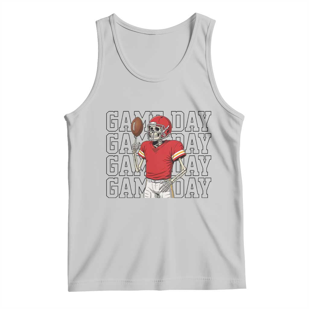 Funny Skeleton Dark Football Tank Top Sport Humor Gift TS12 Ash Print Your Wear