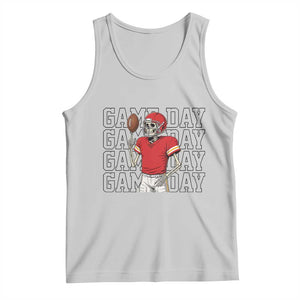 Funny Skeleton Dark Football Tank Top Sport Humor Gift TS12 Ash Print Your Wear