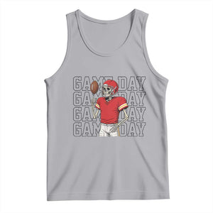 Funny Skeleton Dark Football Tank Top Sport Humor Gift TS12 Athletic Heather Print Your Wear