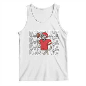 Funny Skeleton Dark Football Tank Top Sport Humor Gift TS12 White Print Your Wear