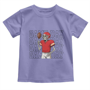 Funny Skeleton Dark Football Toddler T Shirt Sport Humor Gift TS12 Violet Print Your Wear