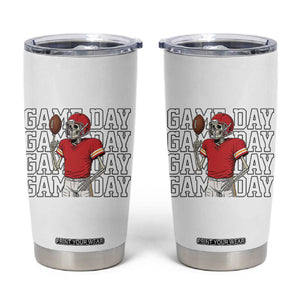 Funny Skeleton Dark Football Tumbler Cup Sport Humor Gift TS12 White Print Your Wear