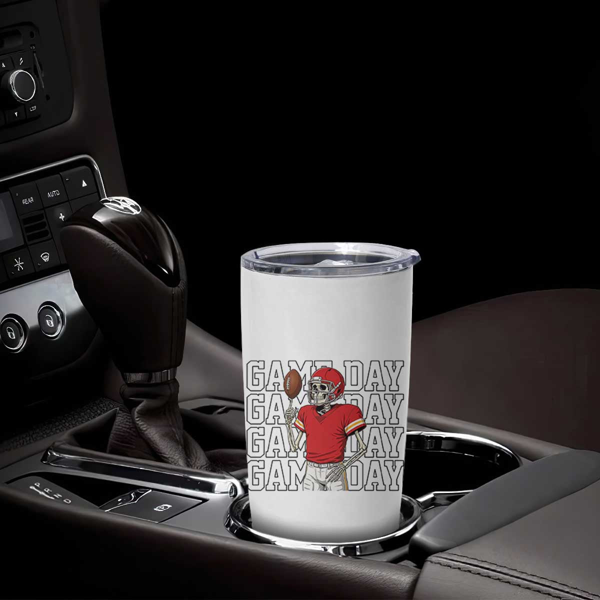 Funny Skeleton Dark Football Tumbler Cup Sport Humor Gift TS12 Print Your Wear
