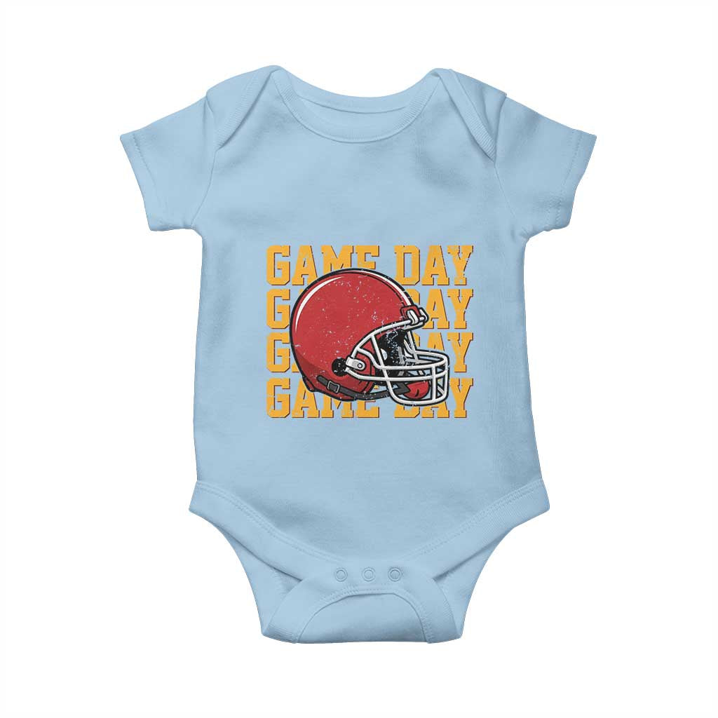Funny Football Helmet Baby Onesie Game Day Sport Lover Gift TS12 Light Blue Print Your Wear