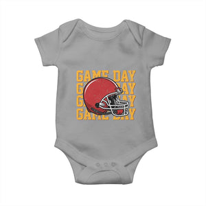Funny Football Helmet Baby Onesie Game Day Sport Lover Gift TS12 Sport Gray Print Your Wear