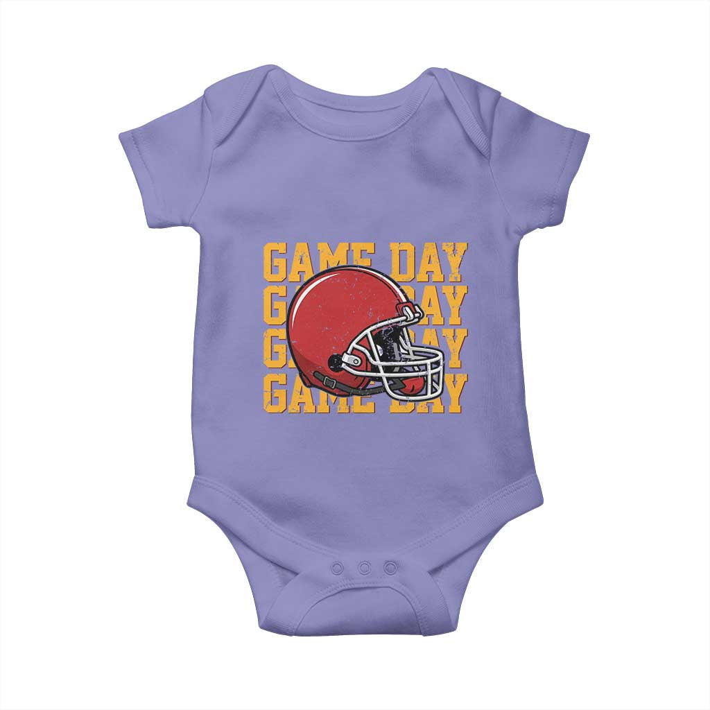 Funny Football Helmet Baby Onesie Game Day Sport Lover Gift TS12 Violet Print Your Wear