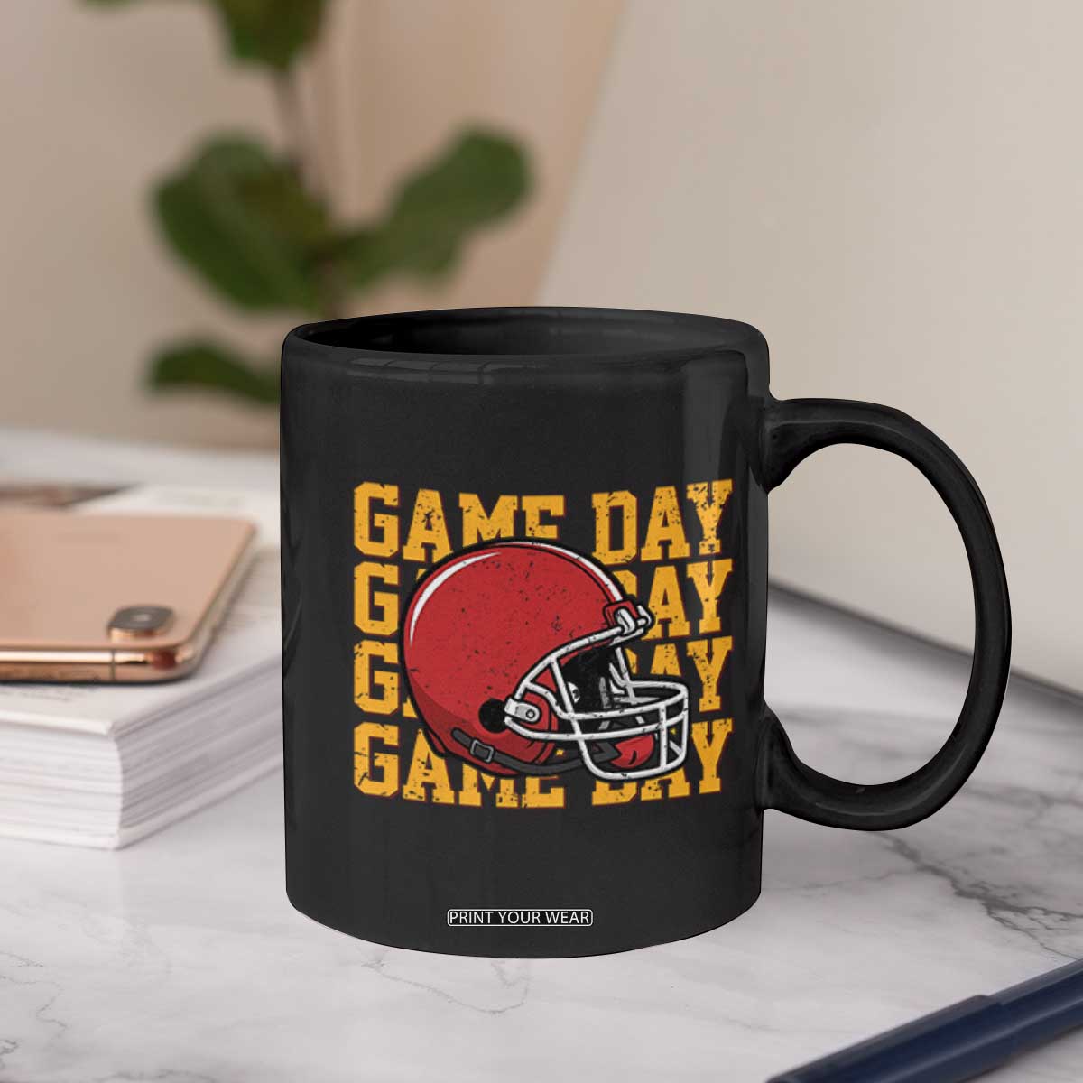Funny Football Helmet Coffee Mug Game Day Sport Lover Gift TS12 Print Your Wear