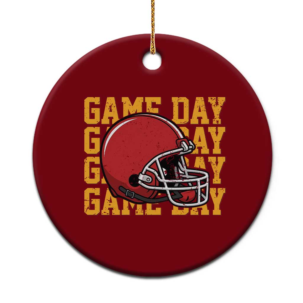 Funny Football Helmet Ceramic Ornament Game Day Sport Lover Gift TS12 1pc Red Print Your Wear