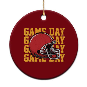 Funny Football Helmet Ceramic Ornament Game Day Sport Lover Gift TS12 1pc Red Print Your Wear