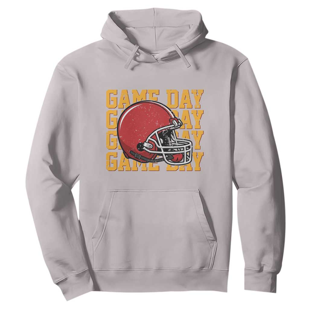 Funny Football Helmet Hoodie Game Day Sport Lover Gift TS12 Ice Gray Print Your Wear