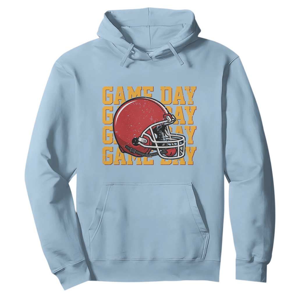Funny Football Helmet Hoodie Game Day Sport Lover Gift TS12 Light Blue Print Your Wear
