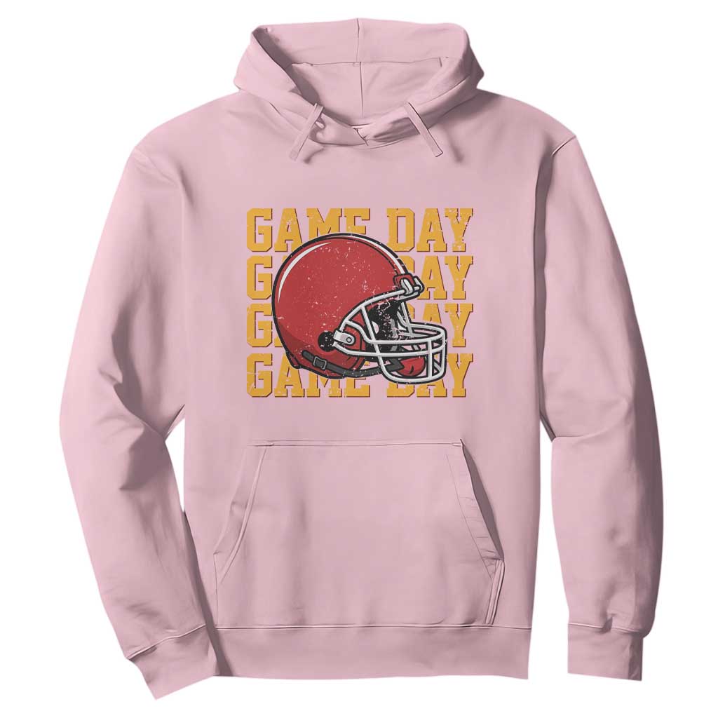Funny Football Helmet Hoodie Game Day Sport Lover Gift TS12 Light Pink Print Your Wear