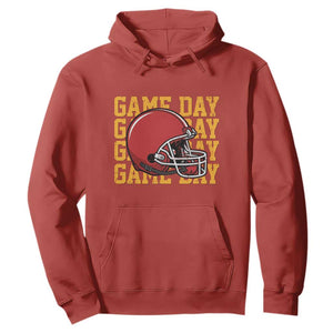 Funny Football Helmet Hoodie Game Day Sport Lover Gift TS12 Red Print Your Wear