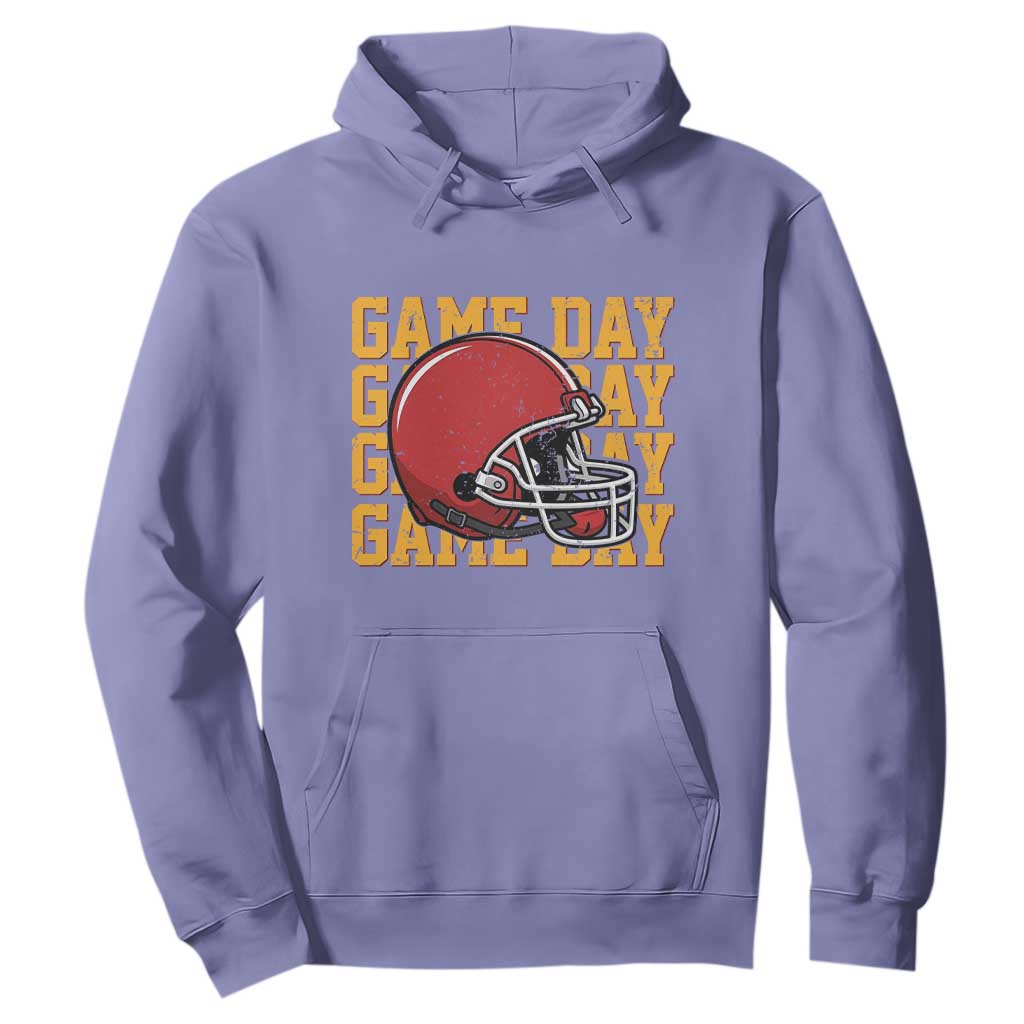 Funny Football Helmet Hoodie Game Day Sport Lover Gift TS12 Violet Print Your Wear