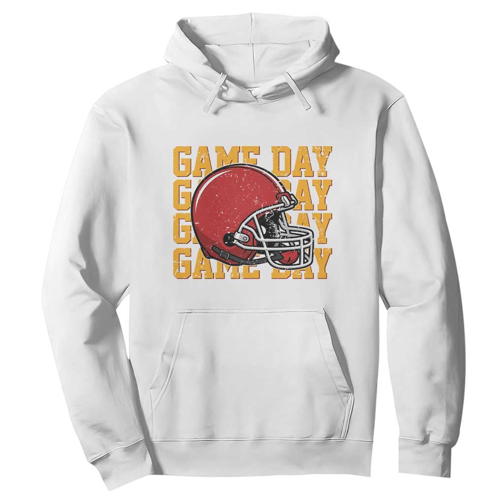 Funny Football Helmet Hoodie Game Day Sport Lover Gift TS12 White Print Your Wear