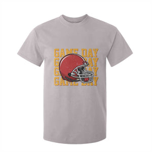 Funny Football Helmet T Shirt For Kid Game Day Sport Lover Gift TS12 Ice Gray Print Your Wear