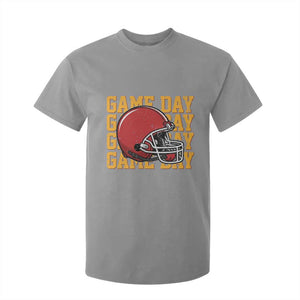 Funny Football Helmet T Shirt For Kid Game Day Sport Lover Gift TS12 Sport Gray Print Your Wear