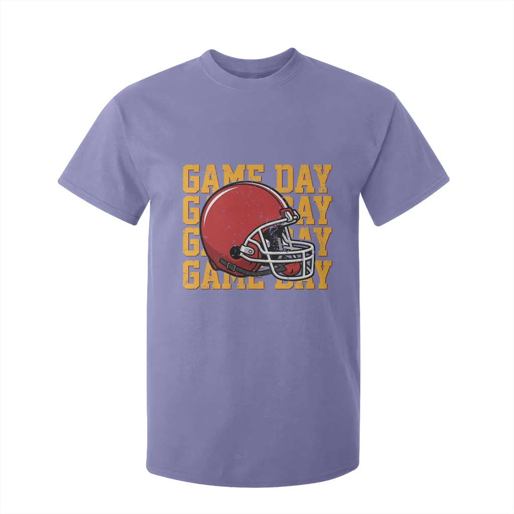 Funny Football Helmet T Shirt For Kid Game Day Sport Lover Gift TS12 Violet Print Your Wear