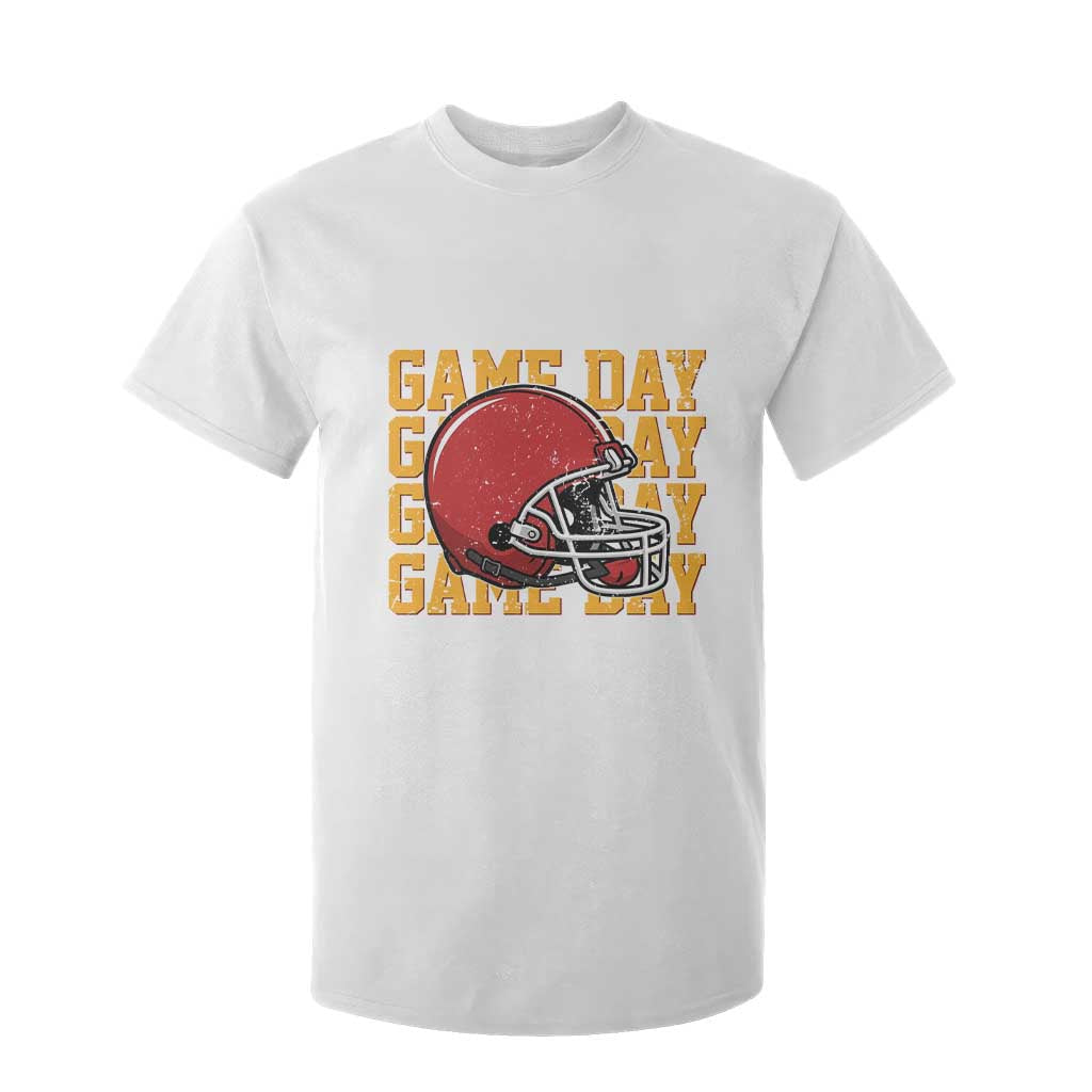 Funny Football Helmet T Shirt For Kid Game Day Sport Lover Gift TS12 White Print Your Wear