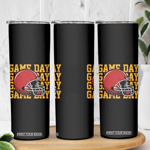 Funny Football Helmet Skinny Tumbler Game Day Sport Lover Gift TS12 Print Your Wear