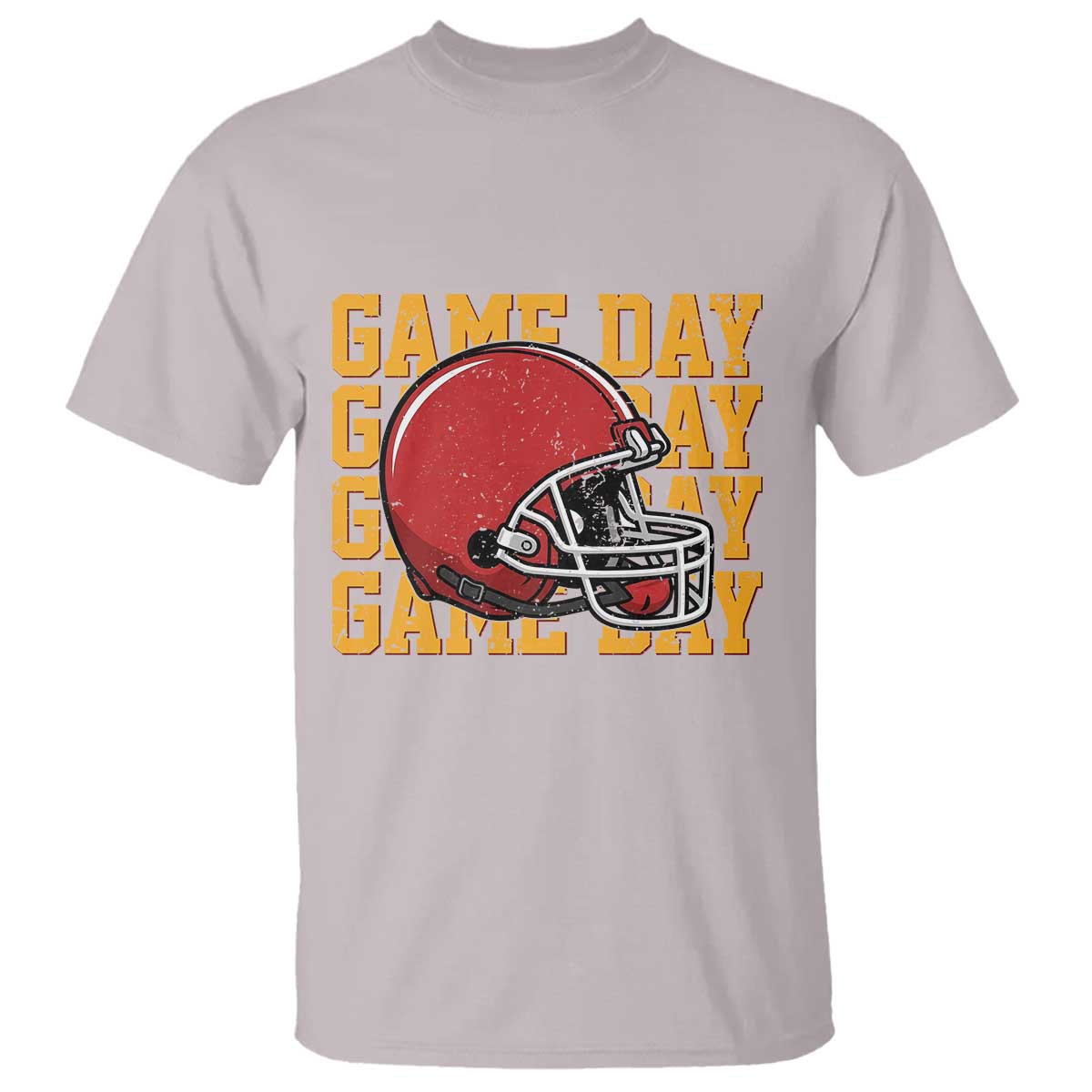 Funny Football Helmet T Shirt Game Day Sport Lover Gift TS12 Ice Gray Print Your Wear