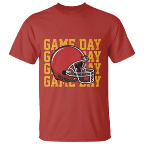 Funny Football Helmet T Shirt Game Day Sport Lover Gift TS12 Red Print Your Wear