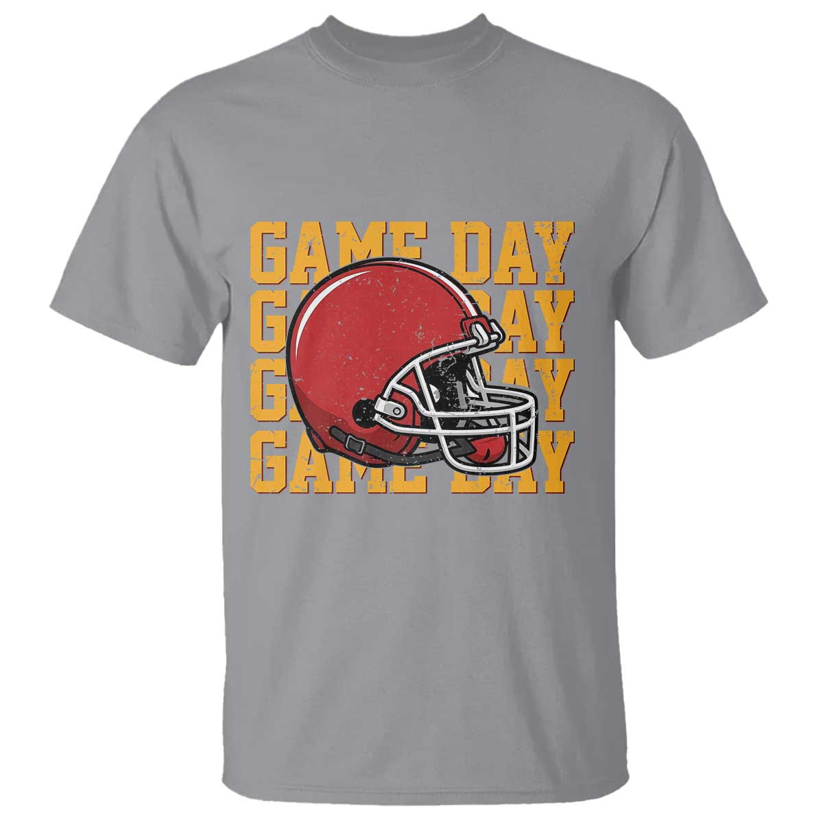 Funny Football Helmet T Shirt Game Day Sport Lover Gift TS12 Sport Gray Print Your Wear