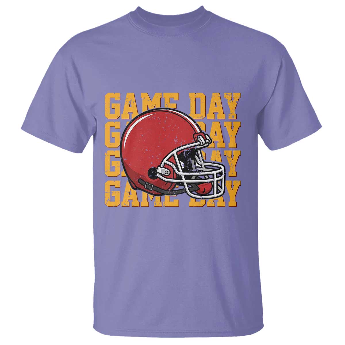 Funny Football Helmet T Shirt Game Day Sport Lover Gift TS12 Violet Print Your Wear