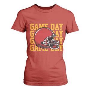 Funny Football Helmet T Shirt For Women Game Day Sport Lover Gift TS12 Red Print Your Wear