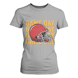 Funny Football Helmet T Shirt For Women Game Day Sport Lover Gift TS12 Sport Gray Print Your Wear