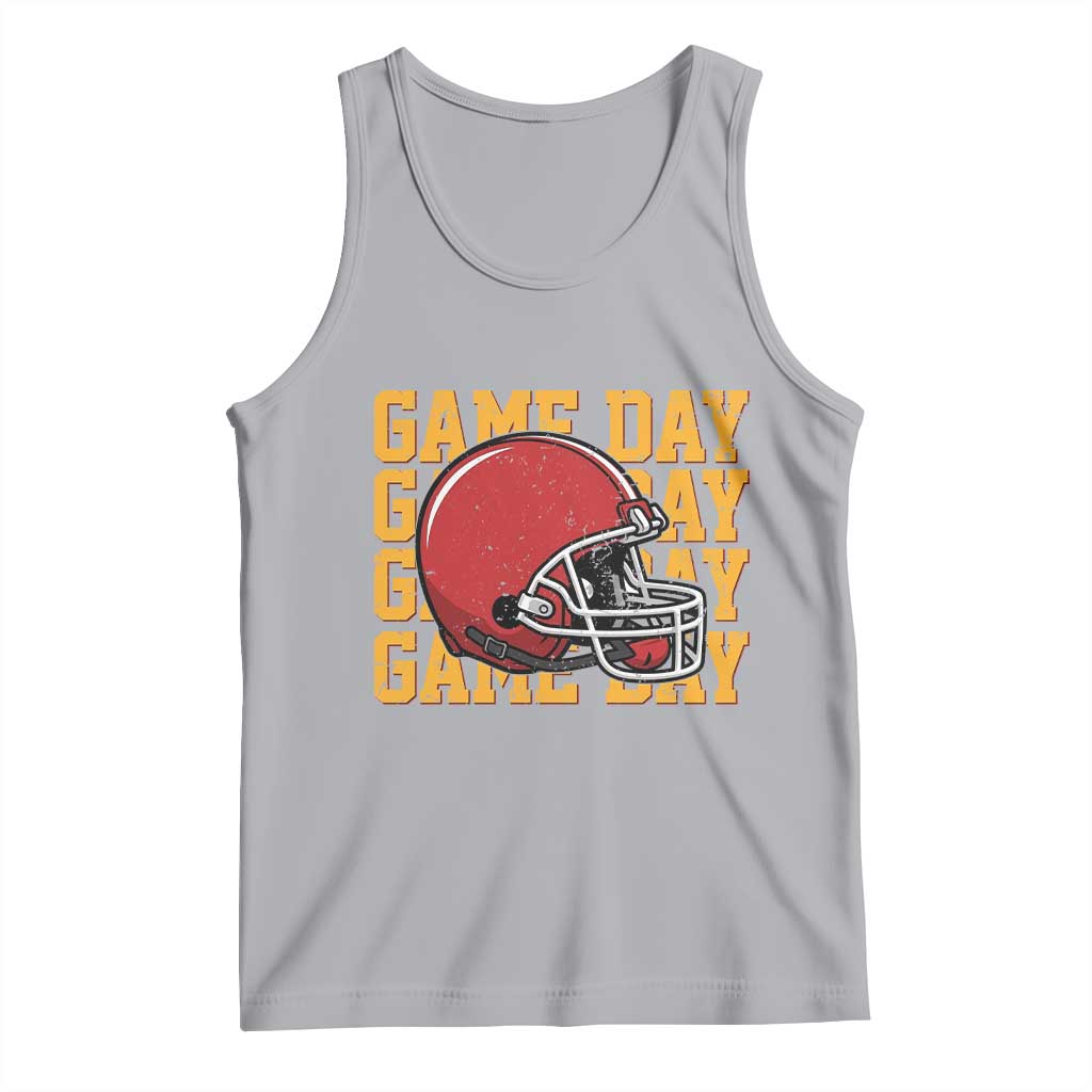 Funny Football Helmet Tank Top Game Day Sport Lover Gift TS12 Athletic Heather Print Your Wear