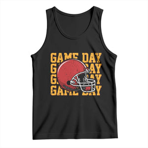 Funny Football Helmet Tank Top Game Day Sport Lover Gift TS12 Black Print Your Wear