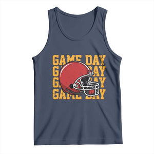 Funny Football Helmet Tank Top Game Day Sport Lover Gift TS12 Navy Print Your Wear