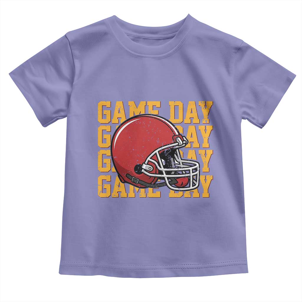 Funny Football Helmet Toddler T Shirt Game Day Sport Lover Gift TS12 Violet Print Your Wear
