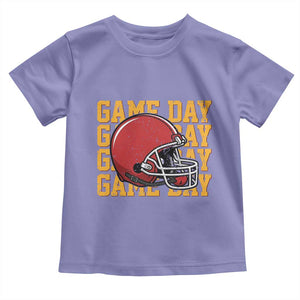 Funny Football Helmet Toddler T Shirt Game Day Sport Lover Gift TS12 Violet Print Your Wear