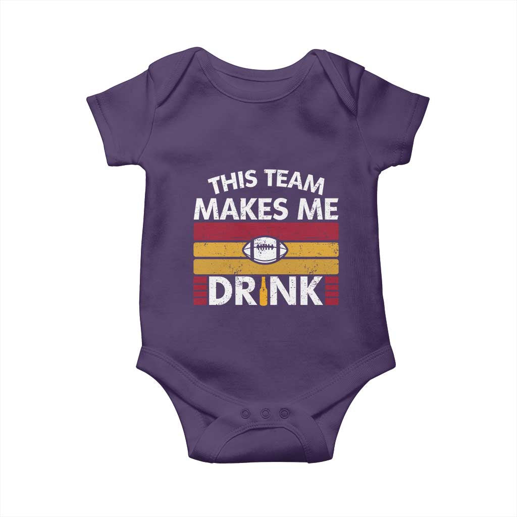 This Team Makes Me Drink Baby Onesie KC Pride Gift TS12 Purple Print Your Wear