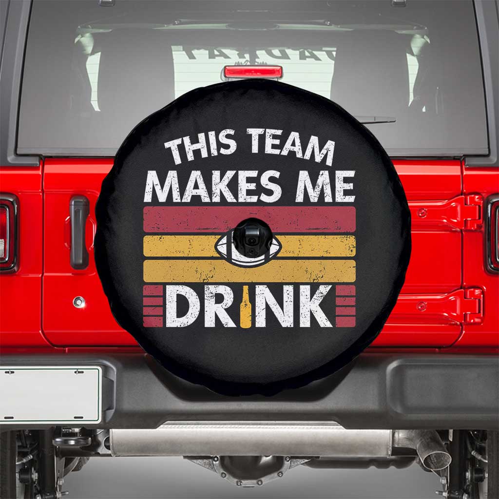 This Team Makes Me Drink Spare Tire Cover KC Pride Gift TS12 Black Print Your Wear