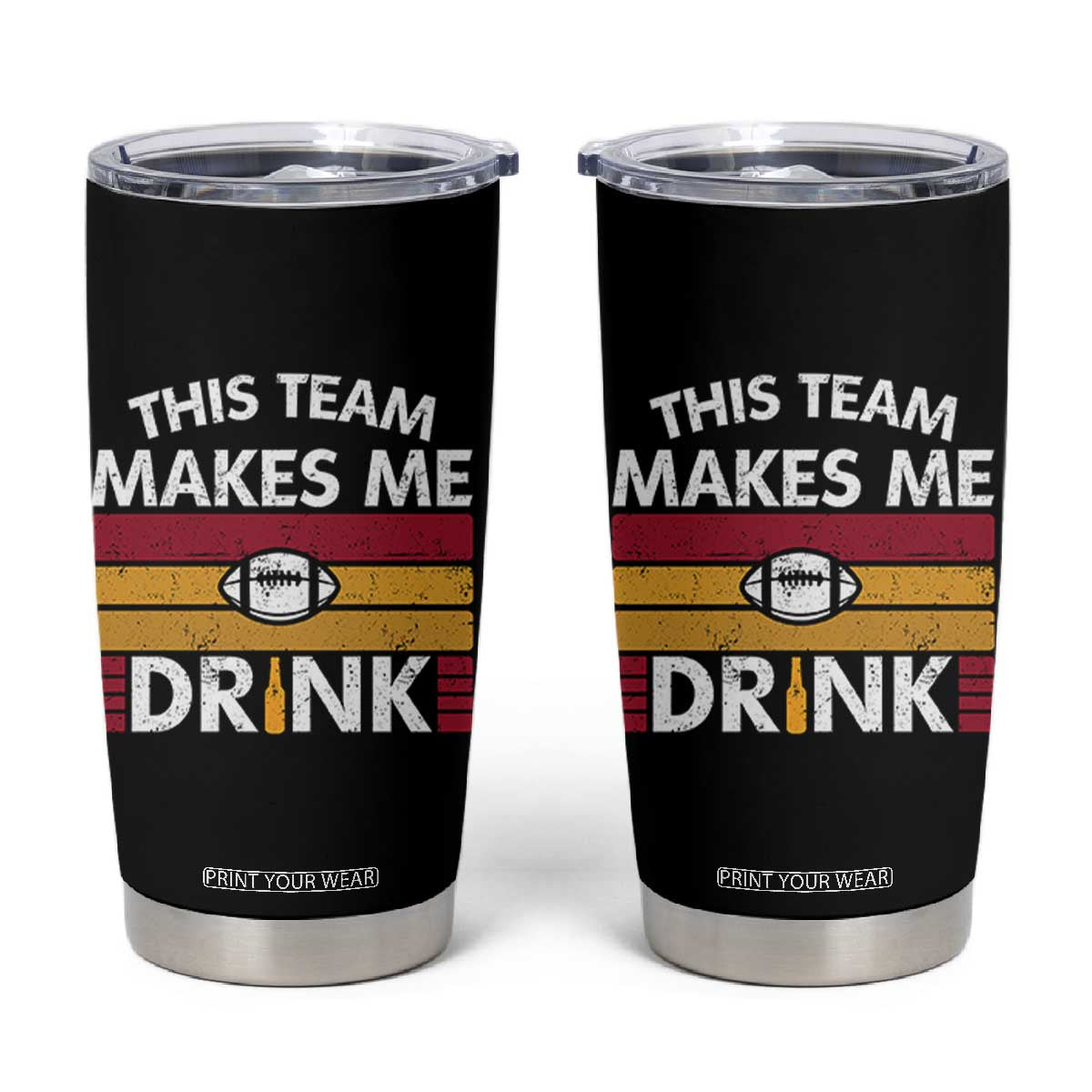 This Team Makes Me Drink Tumbler Cup KC Pride Gift TS12 Black Print Your Wear