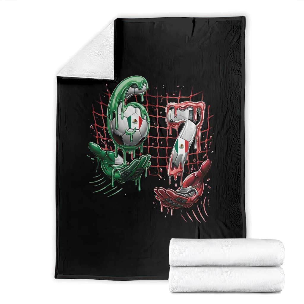 Drip Mexico Soccer Six Seven Meme Throw Blanket Mexicano Supporter Player Gift TS12 Black Print Your Wear